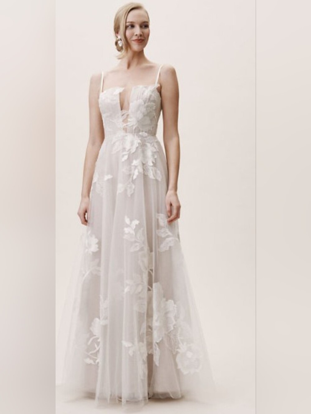 WILLOWBY BY WATTERS | Women's Soft Mauve/White Floral Hutchinson Wedding Gown